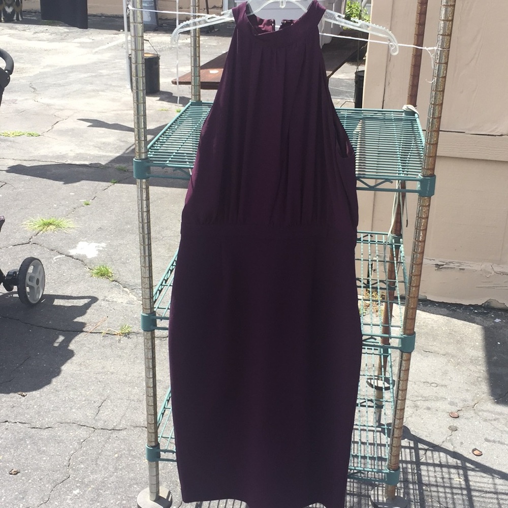 Eva Mendes size 8 sleeveless dress Zip in back